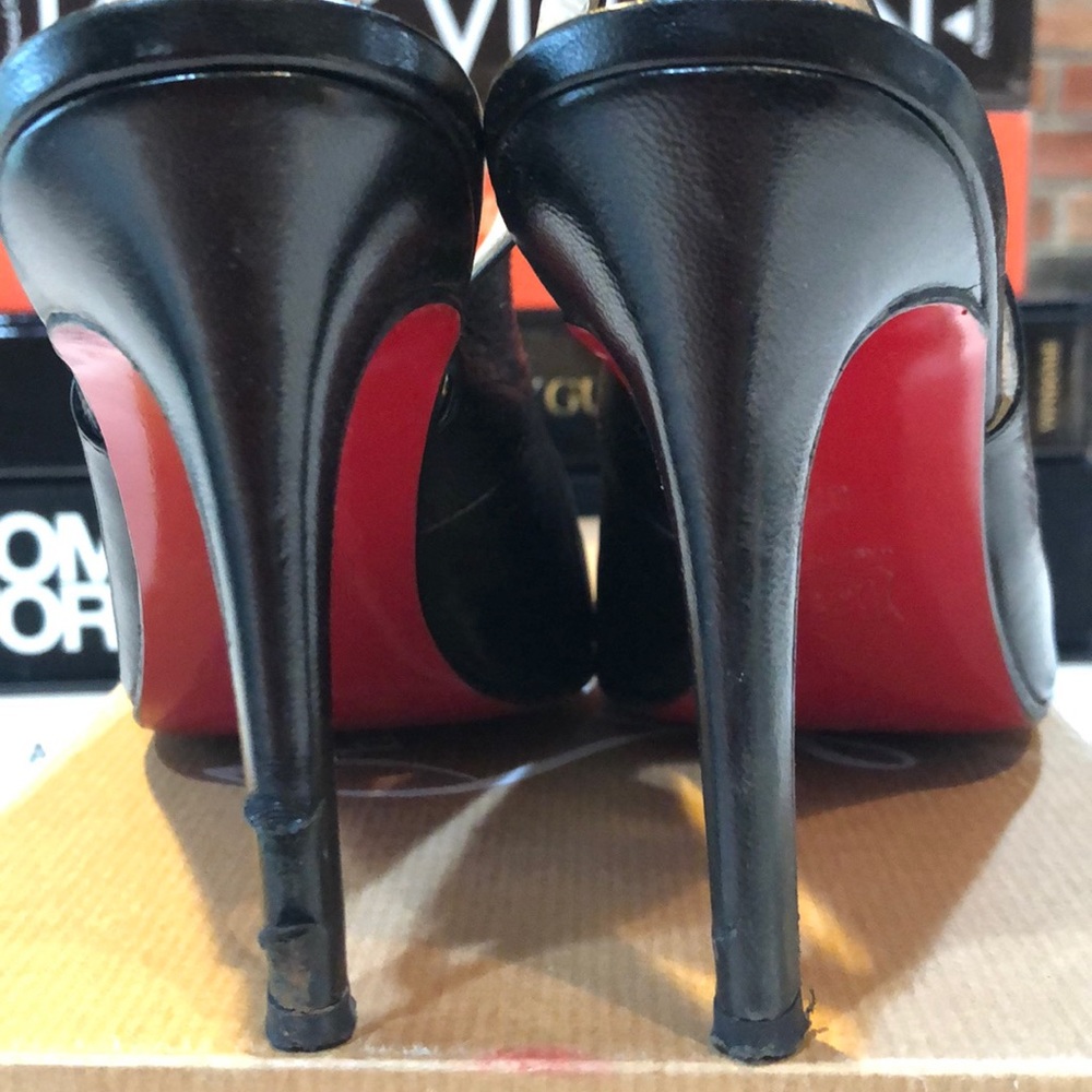 Christian Louboutin Leather Slingbacks Size 36.5 - Picture 5 of 6